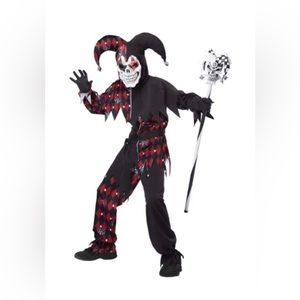 Kids Sinister Jester Halloween Costume